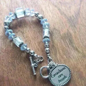 Blue  and silver bracelet